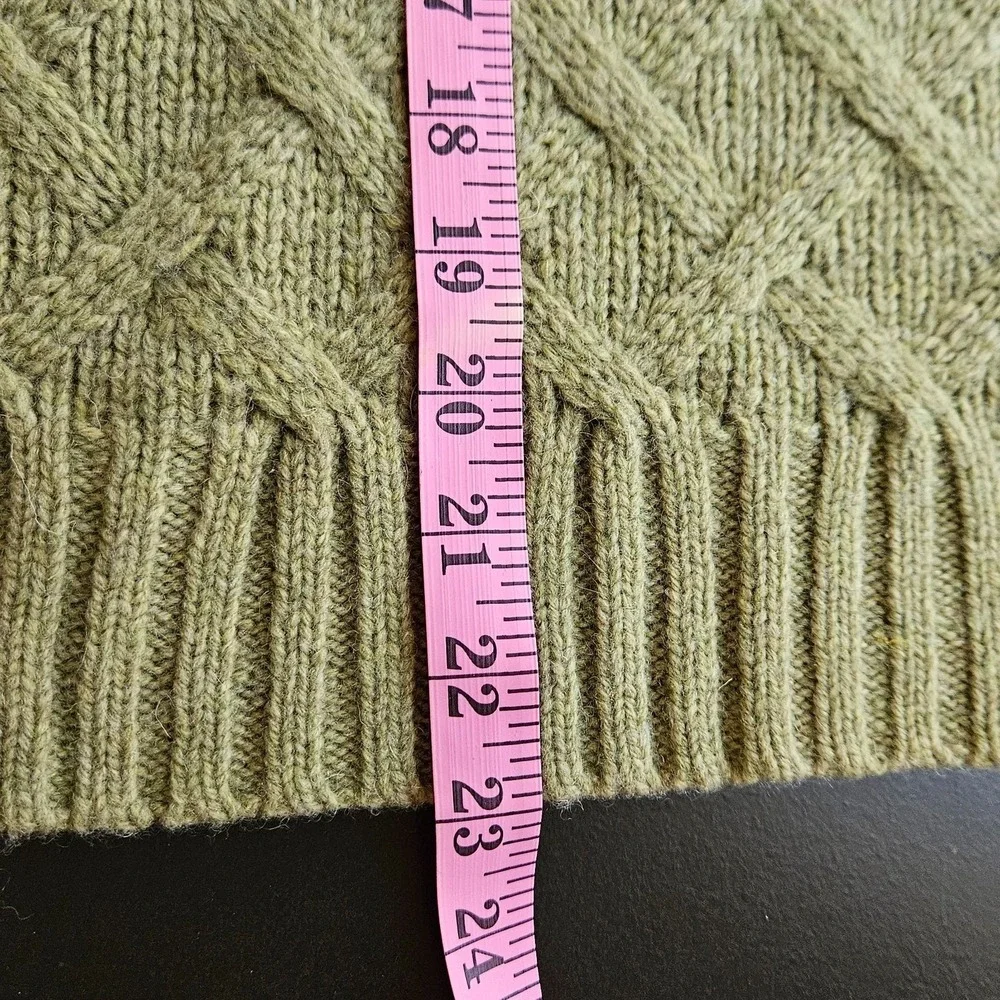 FieldGear Women's Sage Green Wool Sweater Large Textured Weave Pattern Australia